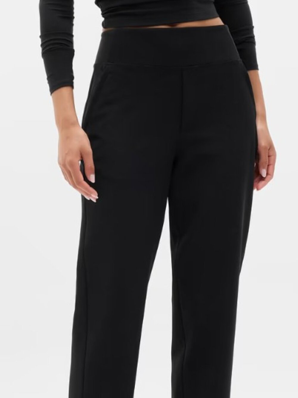 Athleta Endless Pant 16 Tall Black High Rise Pull-On Travel Work - NWT